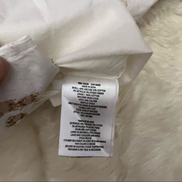 Joie mianda white and gold peasant mini dress - Picture 10 of 12